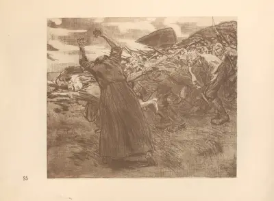 Zum ’Bauernkrieg’ gehörig, 1925 – nr 2 av Käthe Kollwitz