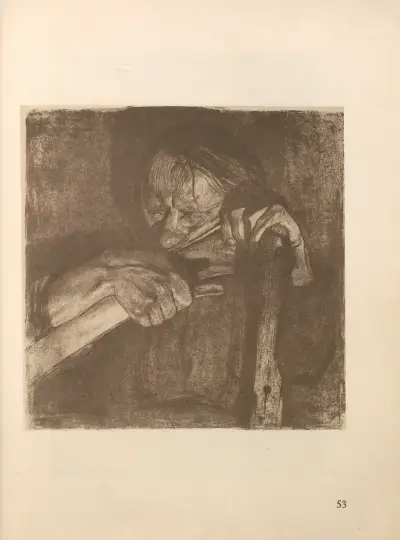 Zum ’Bauernkrieg’ gehörig, 1925 – nr 3 av Käthe Kollwitz
