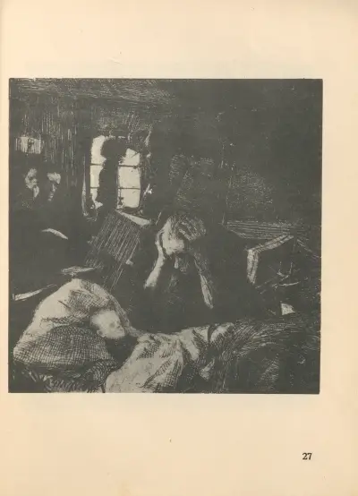Zum ’Weberaufstand’ gehörig, 1925 – nr 10 av Käthe Kollwitz