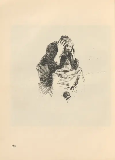 Zum ’Weberaufstand’ gehörig, 1925 – nr 12 av Käthe Kollwitz