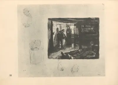 Zum ’Weberaufstand’ gehörig, 1925 – nr 7 av Käthe Kollwitz