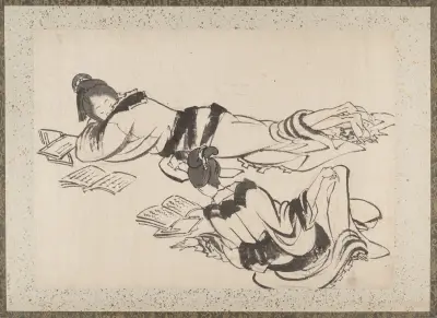 Album of Sketches by Katsushika Hokusai and His Disciples Pl.27 av Katsushika Hokusai