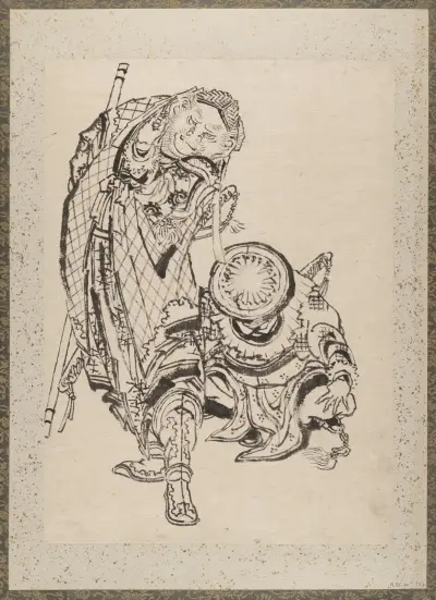Album of Sketches by Katsushika Hokusai and His Disciples Pl.07 av Katsushika Hokusai