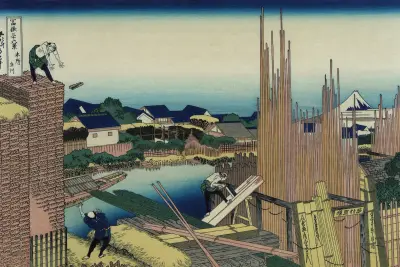 Honjo tatekawa av Katsushika Hokusai