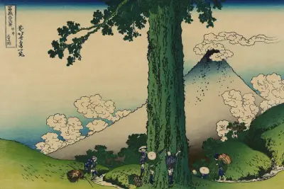 Mishima Pass in Kai Province av Katsushika Hokusai
