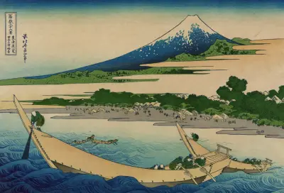 Tōkaidō ejiri tago no ura ryakuzu av Katsushika Hokusai