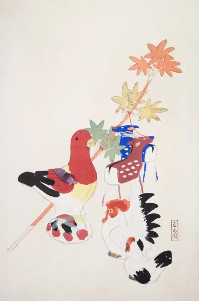 Kyosen’s Collected Illustrations of Japanese Toys Pl.045 av Kawasaki Kyosen