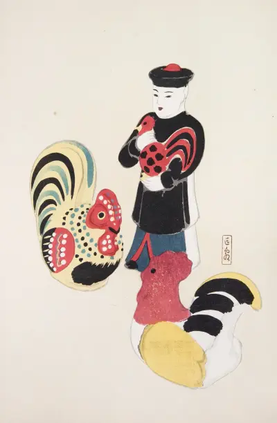 Kyosens samlade illustrationer av japanska leksaker, pl. 067 av Kawasaki Kyosen