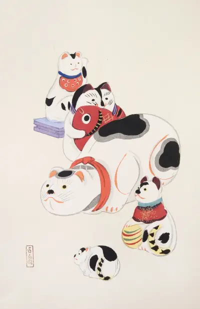 Zebrane ilustracje japońskich zabawek Kyosena, pl. 093, Kawasaki Kyosen