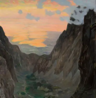 Misty mountains av Kazimierz Stabrowski
