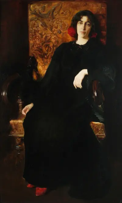 Portrait of Julia Stabrowska née Janiszewska, artist’s wife av Kazimierz Stabrowski