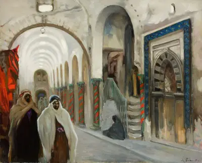 Souq in Kairouan av Kazimierz Stabrowski