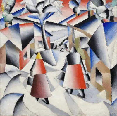Poranek we wsi po śnieżycy, Kazimir Malevich
