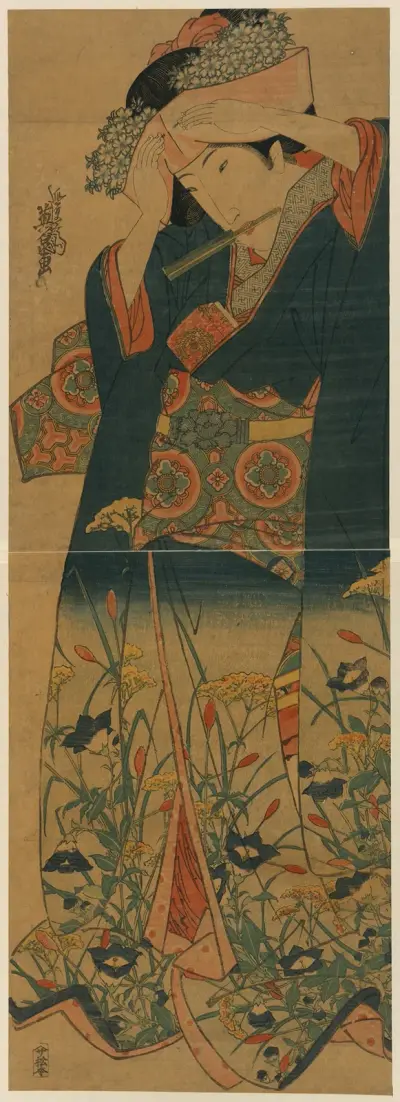 Agebōshi o naosu musume av Keisai Eisen