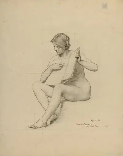 Studie k výzdobě rotundy iowa capitolského Kapitolu (Vzdělání), 1907 – Nr. 1, Kenyon Cox