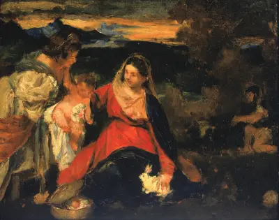 After Titian’s ‘Madonna of the Rabbit’ von Kenyon Cox