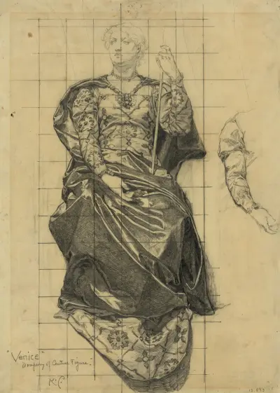 Venice – drapery of central figure von Kenyon Cox