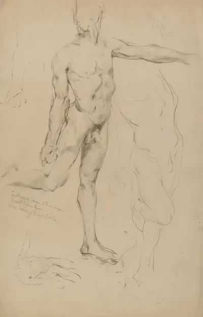 (Untitled) (Studies of Male Nudes), 1876 av Kenyon Cox