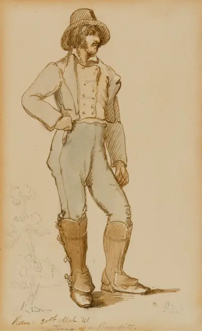 Costume of a Bandit, Rome av Miner Kilbourne Kellogg