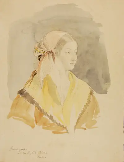 Greek Girl at the English Palace, Pera av Miner Kilbourne Kellogg
