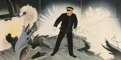 Naval Commander Hirose Takeo av Kobayashi Kiyochika