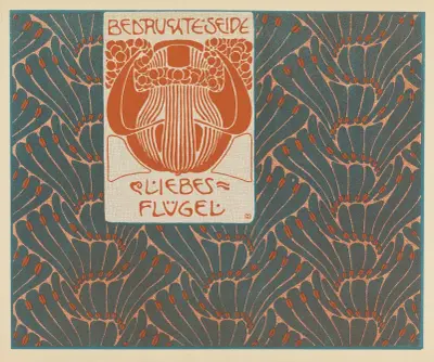 Bedruchte Seide Liebes Flugel (Printed Silk Love Wings) av Koloman Moser