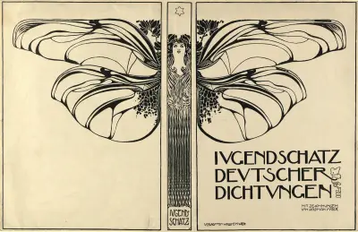 Buchillustrationen – Einbandentwurf für ‘Jugendschatz deutscher Dichtung’ av Koloman Moser