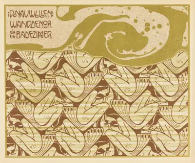 Donauwellen Wanddekor fur ein Badezimmer (Danube Wave Wall Decoration for a Bathroom) av Koloman Moser