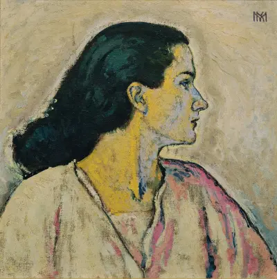 Frauenbildnis im Profil av Koloman Moser