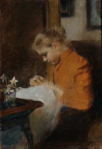 Leopoldine Steindl-Moser, Schwester des Künstlers av Koloman Moser