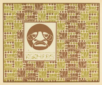 Schablonierter Wanddecor Agahippe (Agahippe Stencilled Wall Decoration) av Koloman Moser