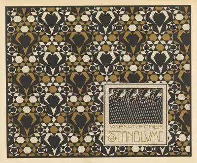 Vorsatzpapier Sternblume von Koloman Moser