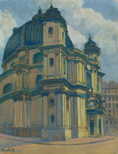 Kyrka i Wien av Konštantín Bauer