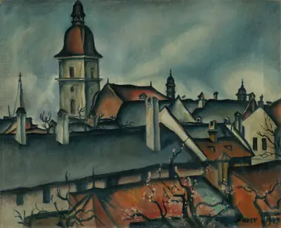 Pohľad na Košice av Konštantín Bauer