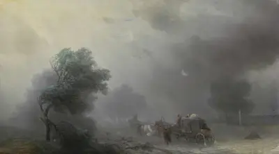 Carriage in a Storm av Ivan Konstantinovich Aivazovsky