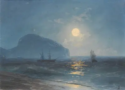Moonlight, 1899 av Ivan Konstantinovich Aivazovsky