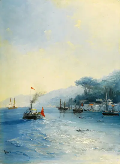 Shipping On The Bosphorus, Constantinople av Ivan Konstantinovich Aivazovsky