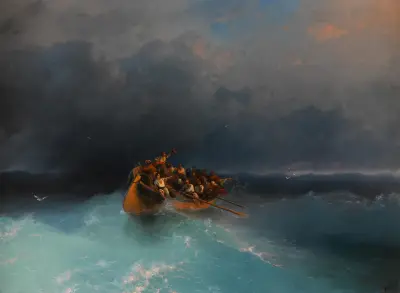 The Survivors av Ivan Konstantinovich Aivazovsky