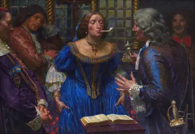 Queen Christina in Palazzo Corsini (1907_1908) av Kristian Zahrtmann