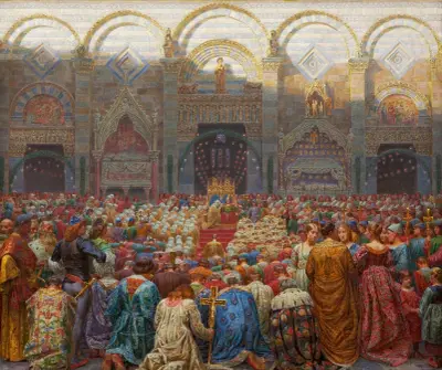 The mysterious wedding in Pistoia av Kristian Zahrtmann