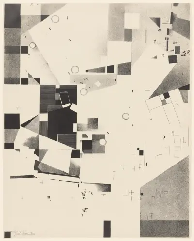 Merz 3. Kurt Schwitters 6 Lithos Pl.2 av Kurt Schwitters