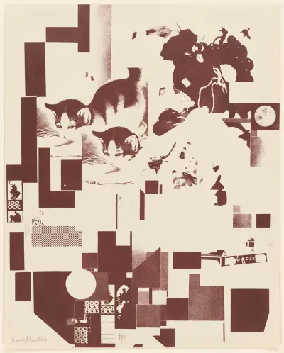 Merz 3. Kurt Schwitters 6 Lithos Pl.6 av Kurt Schwitters