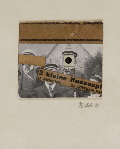 Ohne titel (2 kleine Russenpf) av Kurt Schwitters