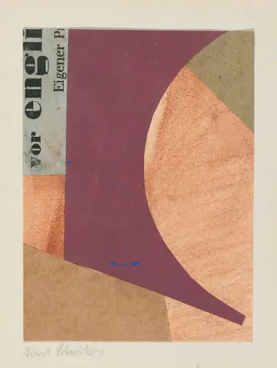 Utan titel (Före Engli Egen P) av Kurt Schwitters