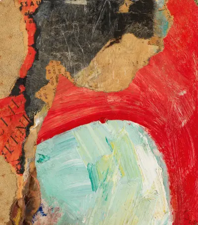 Ohne Titel (VENI). Merzzeichnung av Kurt Schwitters