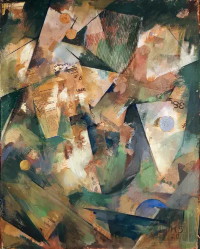 The Springtime Picture Merzpicture 20 B av Kurt Schwitters
