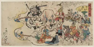 Dōke hyakumanben av Kawanabe Kyōsai
