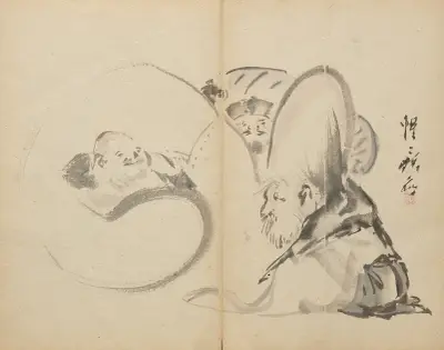 Gods of Good Fortune av Kawanabe Kyōsai