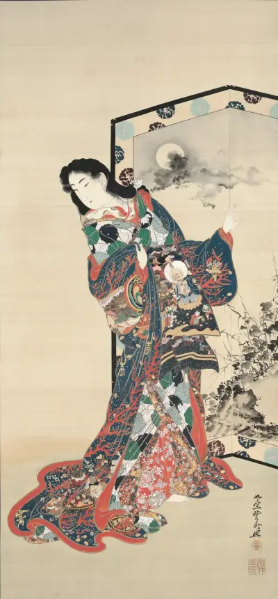 Hell Courtesan av Kawanabe Kyōsai