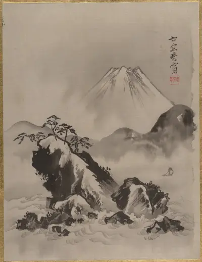 Mount Fuji av Kawanabe Kyōsai